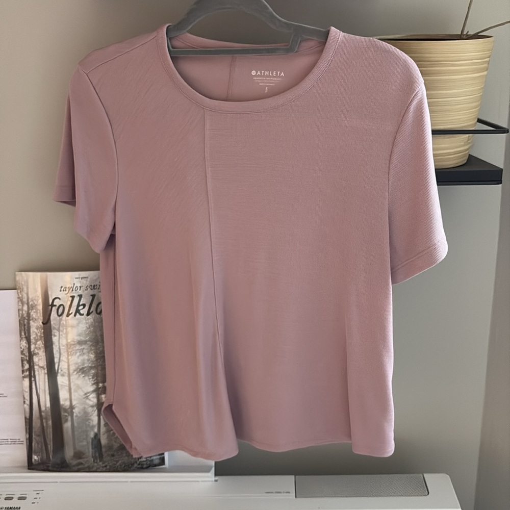 Athleta Pink Short Sleeve Top - Picture 2 of 3